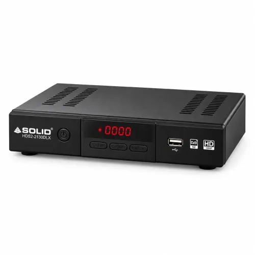 SOLID HDS2-2130DLX HD Digital Free-to-Air Satellite Set-Top Box | MPEG-4 | Full HD 1080p | DVB-S2